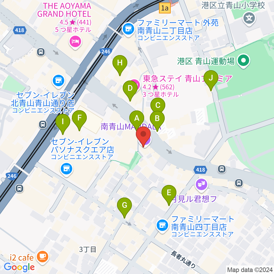 南青山MANDALA周辺の駐車場・コインパーキング一覧地図