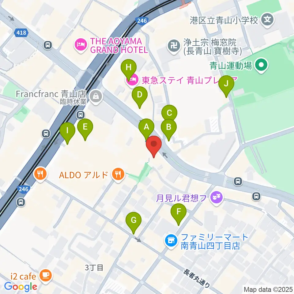南青山MANDALA周辺の駐車場・コインパーキング一覧地図