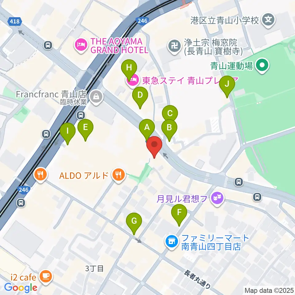 南青山MANDALA周辺の駐車場・コインパーキング一覧地図