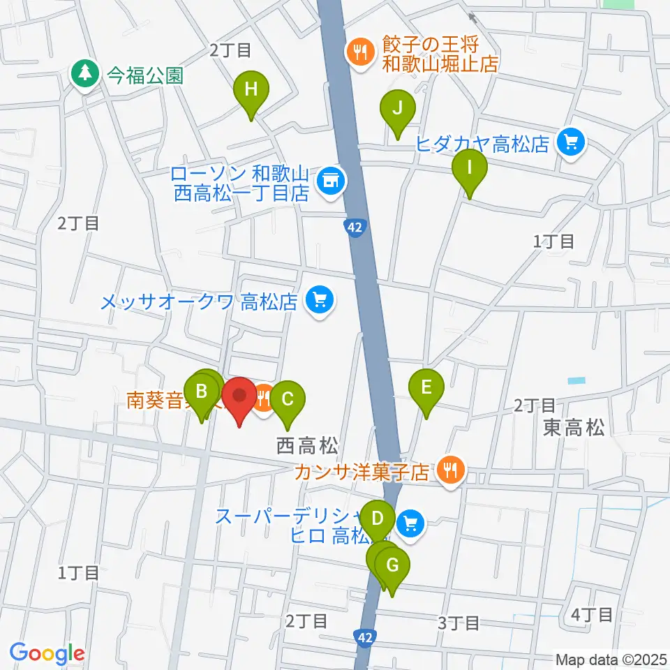 和歌山県立図書館 文化情報センター周辺の駐車場・コインパーキング一覧地図