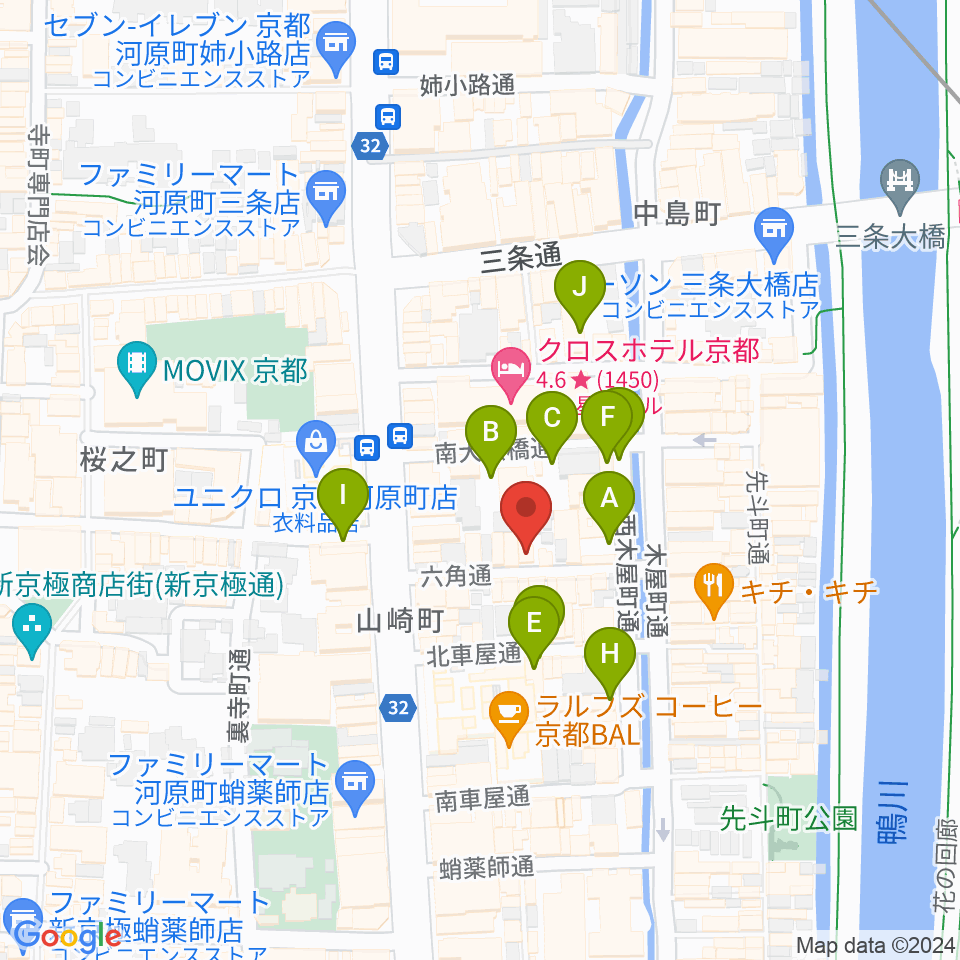 京都アメリカングラフィティーズ周辺の駐車場・コインパーキング一覧地図