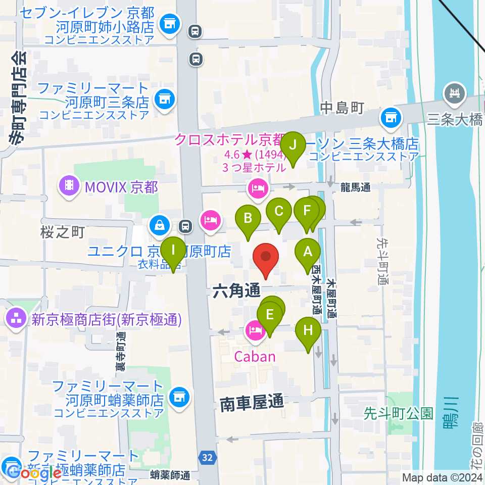 京都アメリカングラフィティーズ周辺の駐車場・コインパーキング一覧地図