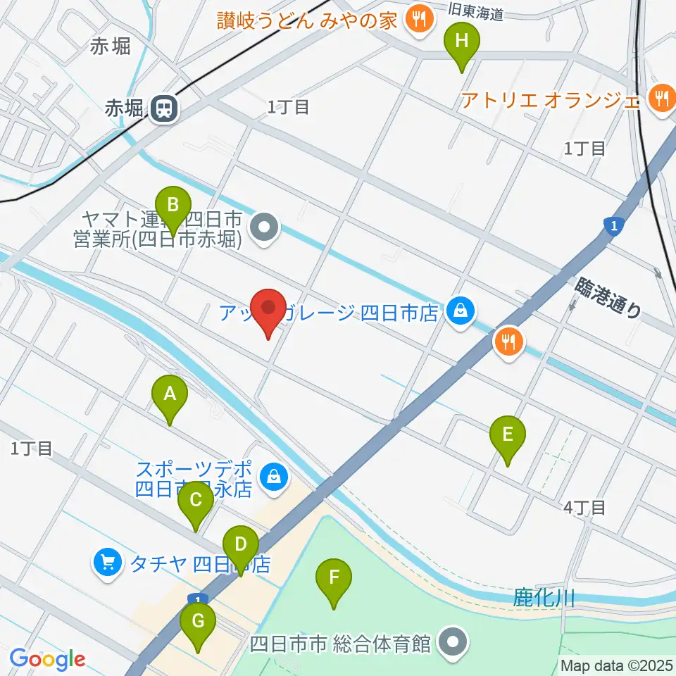 スタジオエチュード四日市店周辺の駐車場・コインパーキング一覧地図