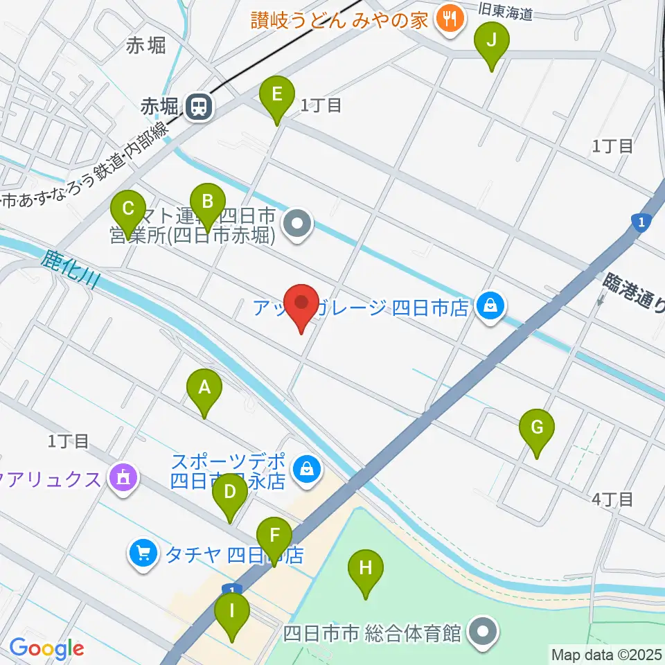 スタジオエチュード四日市店周辺の駐車場・コインパーキング一覧地図