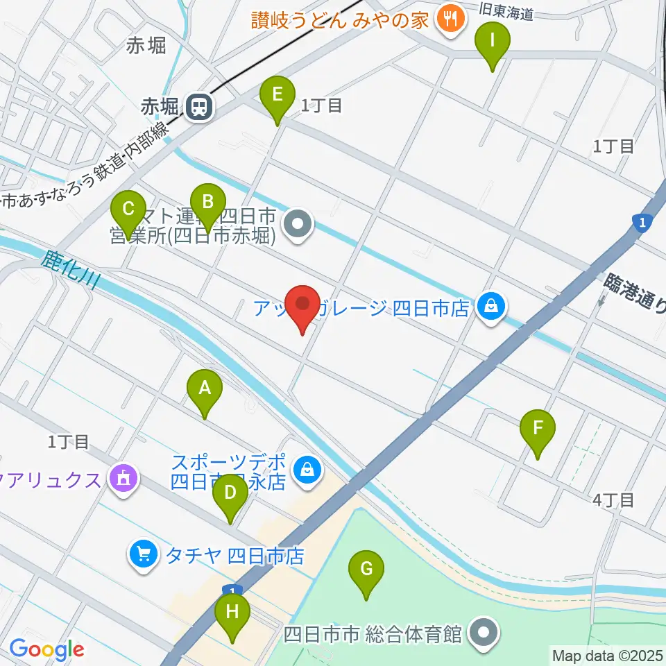 スタジオエチュード四日市店周辺の駐車場・コインパーキング一覧地図