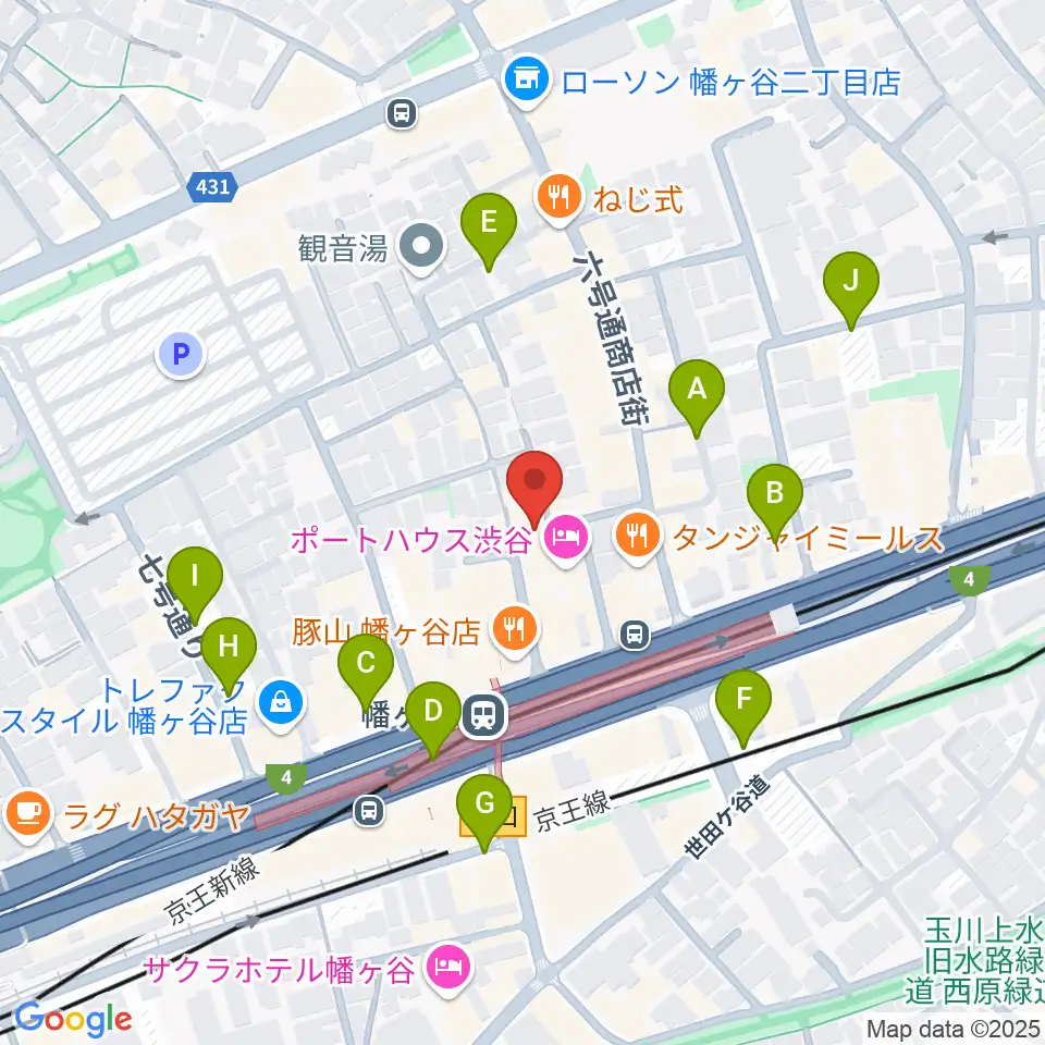 幡ヶ谷フォレストリミット周辺の駐車場・コインパーキング一覧地図