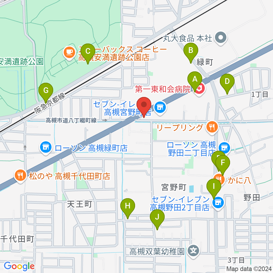 songbird スタジオ周辺の駐車場・コインパーキング一覧地図