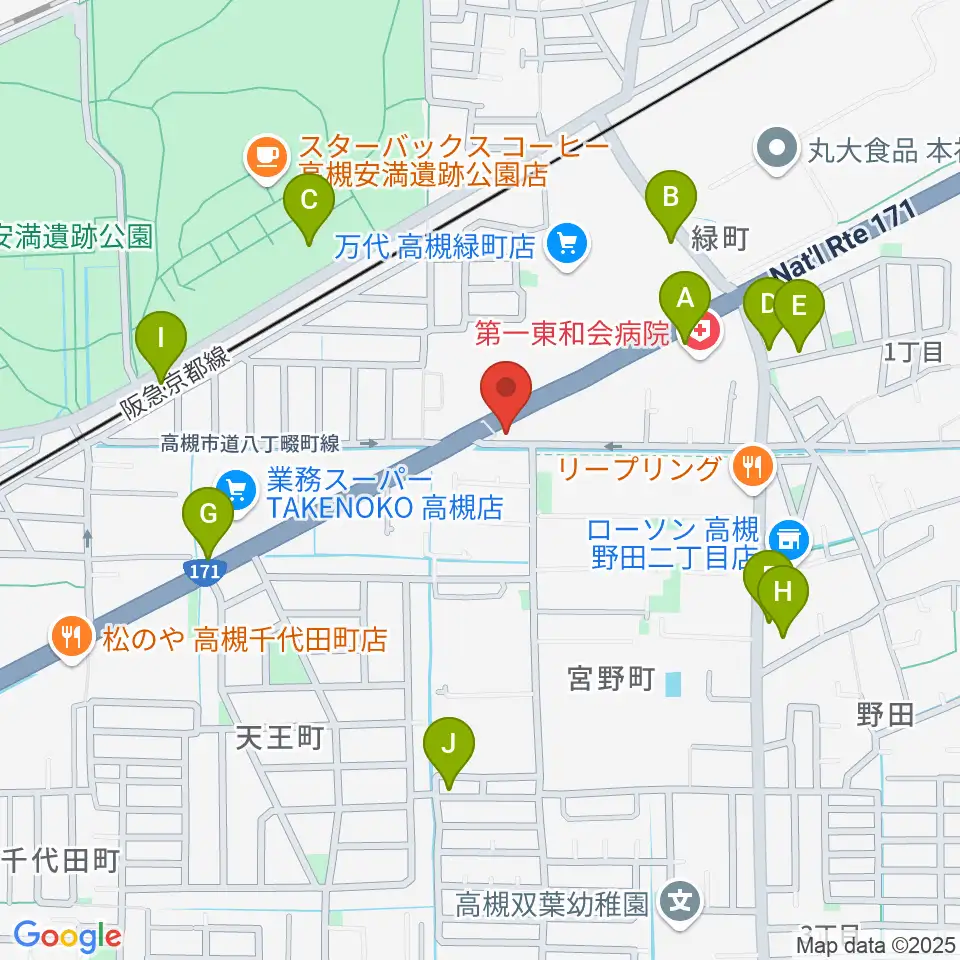 songbird スタジオ周辺の駐車場・コインパーキング一覧地図