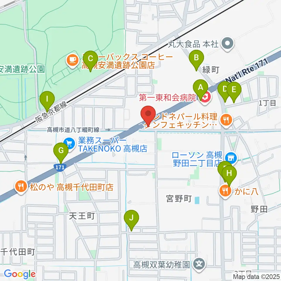 songbird スタジオ周辺の駐車場・コインパーキング一覧地図
