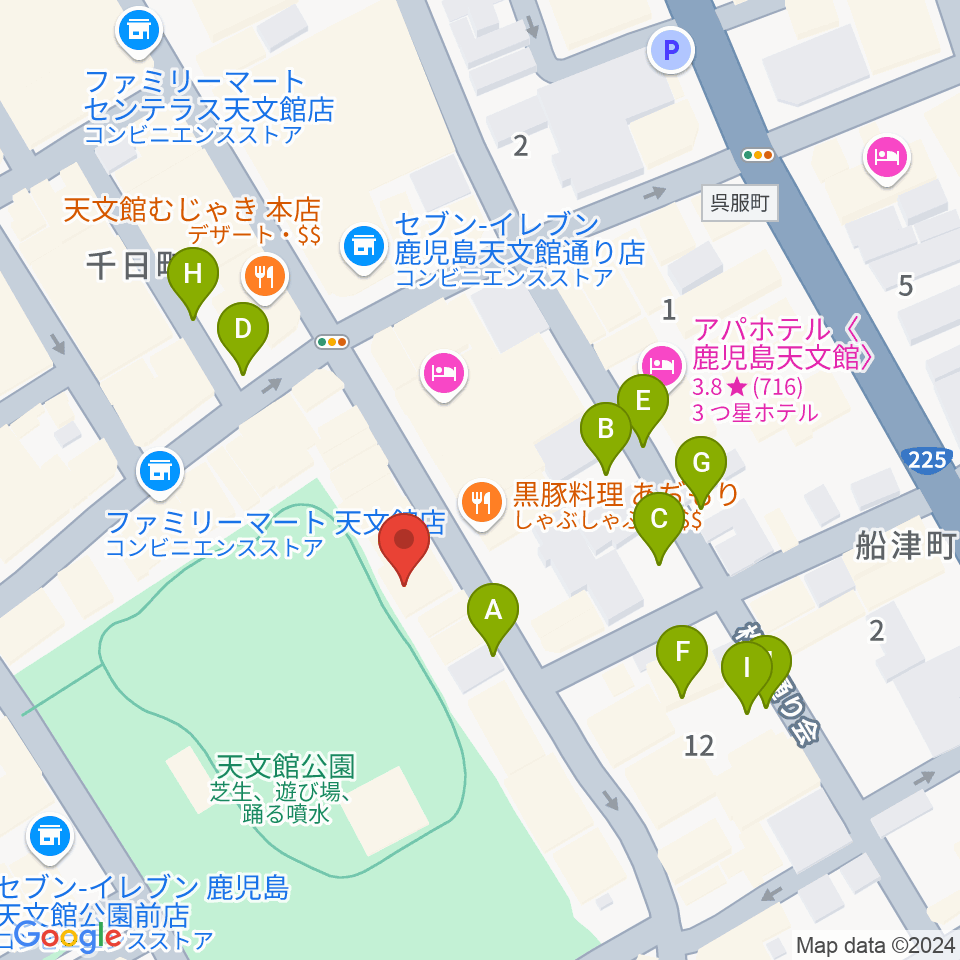 ジャズ&カフェ明日の地図周辺の駐車場・コインパーキング一覧地図