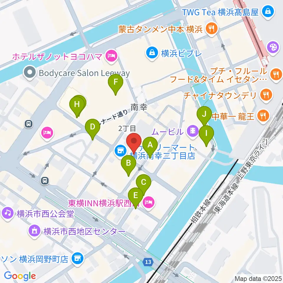 ディスクユニオン横浜西口店周辺の駐車場・コインパーキング一覧地図