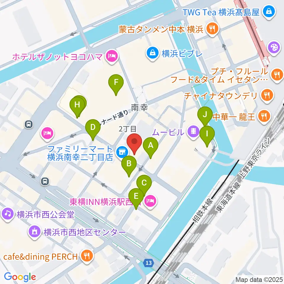 ディスクユニオン横浜西口店周辺の駐車場・コインパーキング一覧地図