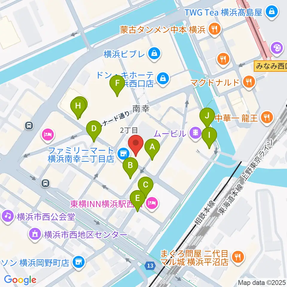 ディスクユニオン横浜西口店周辺の駐車場・コインパーキング一覧地図