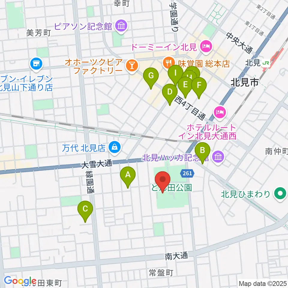 北ガス市民ホール周辺の駐車場・コインパーキング一覧地図