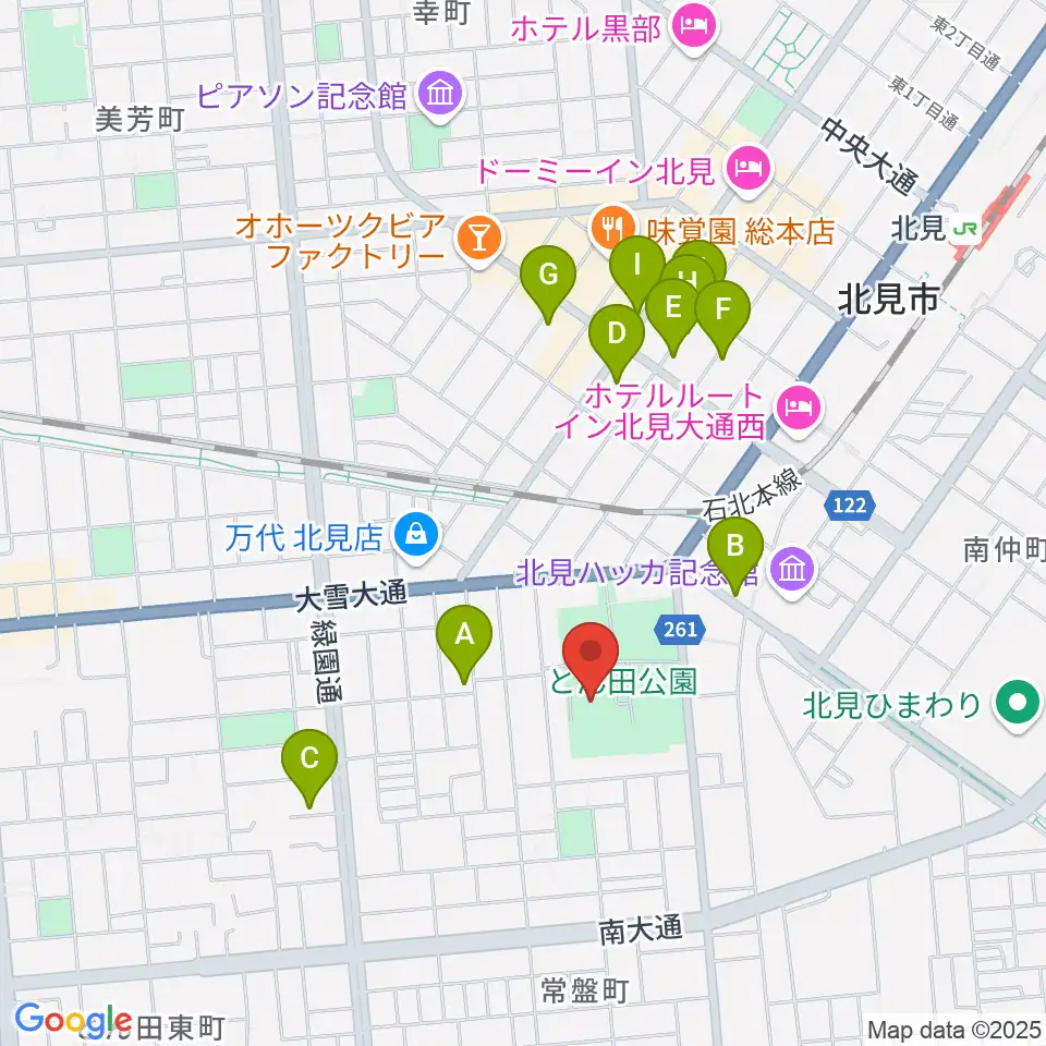 北ガス市民ホール周辺の駐車場・コインパーキング一覧地図
