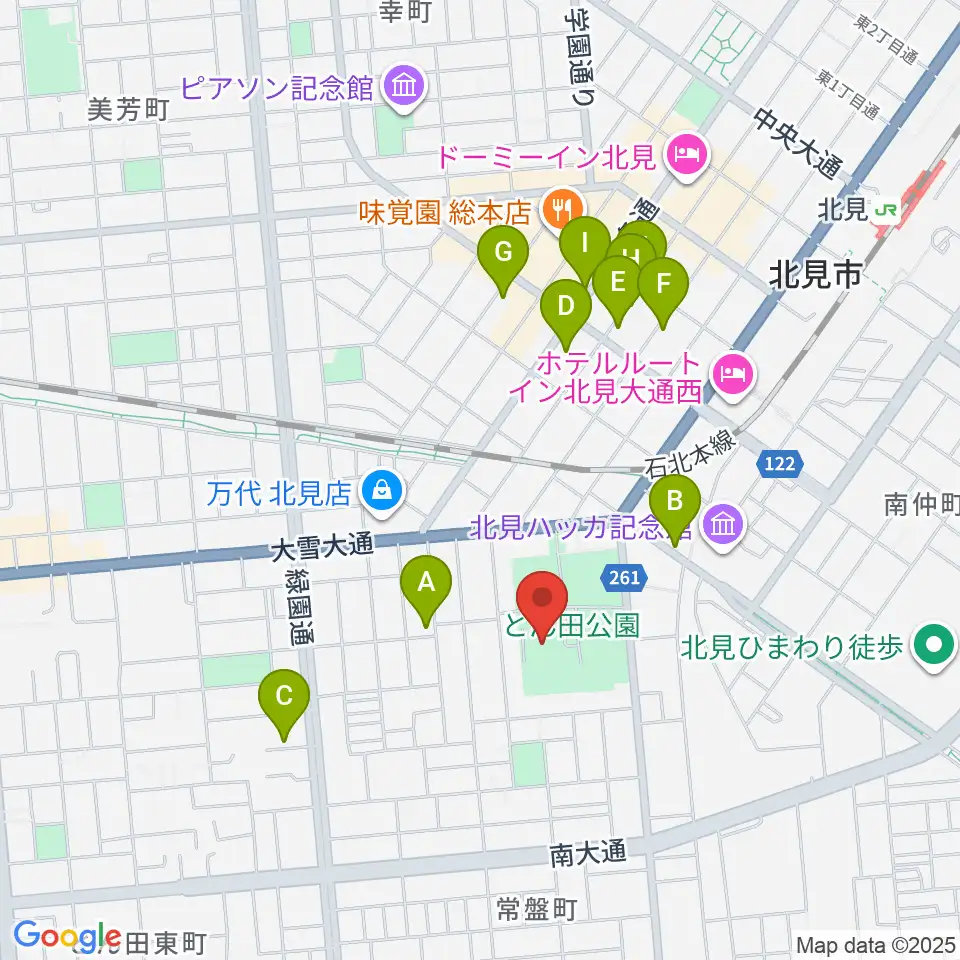 北ガス市民ホール周辺の駐車場・コインパーキング一覧地図
