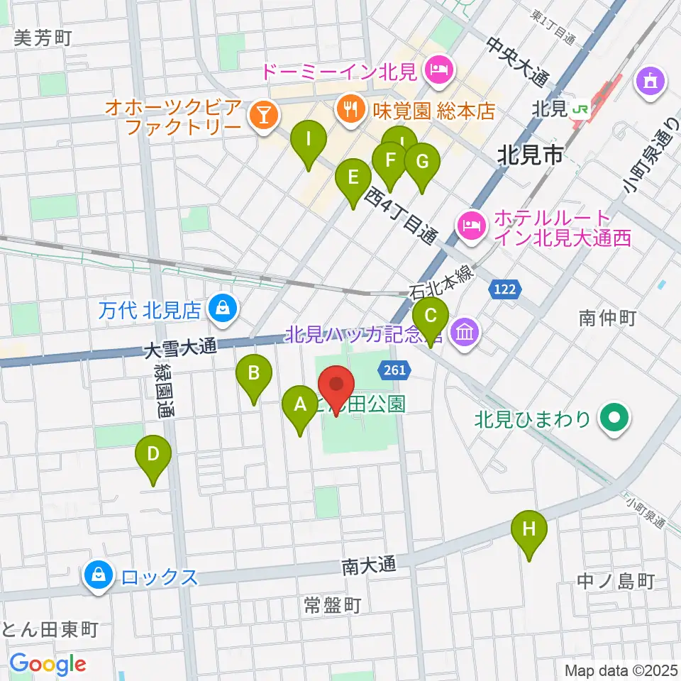 北ガス市民ホール周辺の駐車場・コインパーキング一覧地図