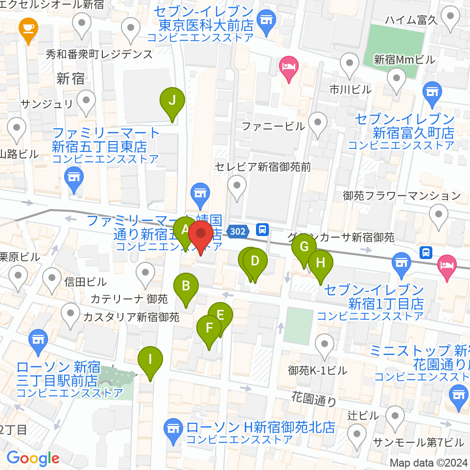 新宿シャンパーニュ周辺の駐車場・コインパーキング一覧地図
