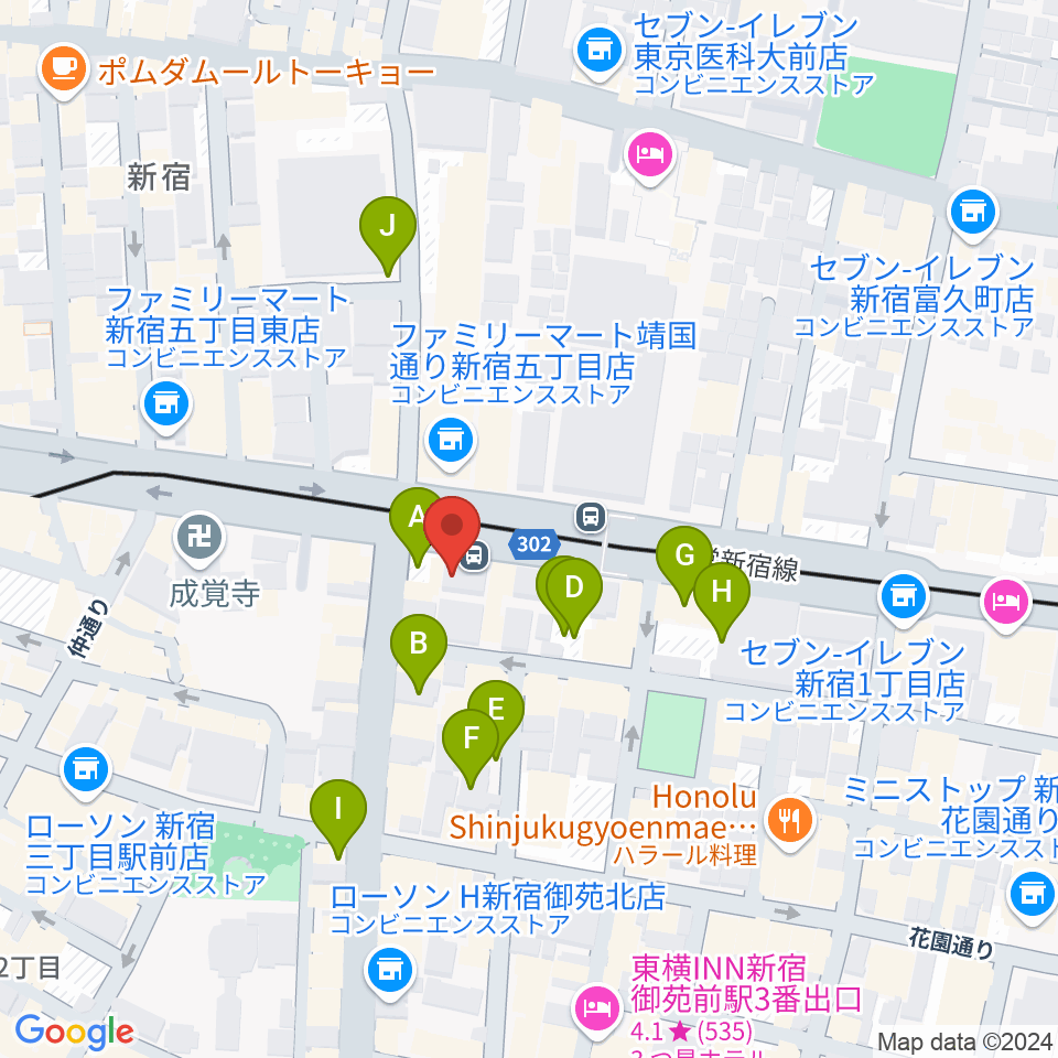 新宿シャンパーニュ周辺の駐車場・コインパーキング一覧地図