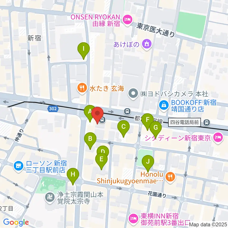 新宿シャンパーニュ周辺の駐車場・コインパーキング一覧地図