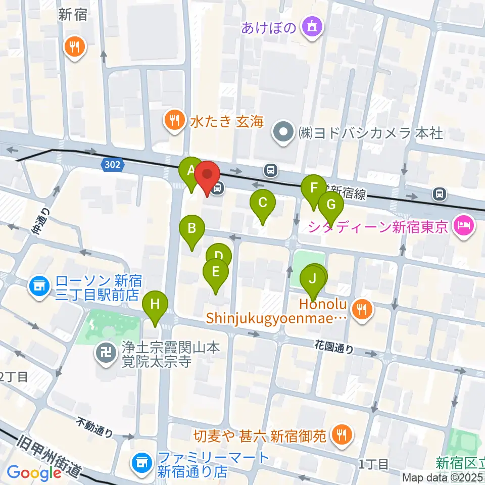 新宿シャンパーニュ周辺の駐車場・コインパーキング一覧地図