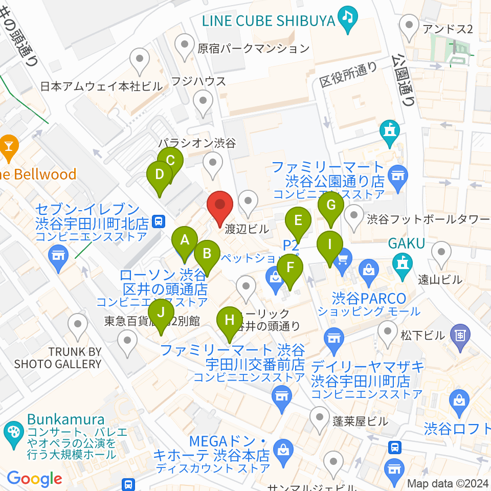 Disc Jam 渋谷シスコ店周辺の駐車場・コインパーキング一覧地図