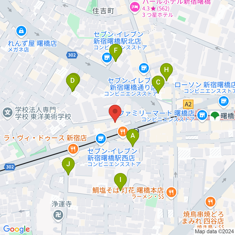 曙橋バックインタウン周辺の駐車場・コインパーキング一覧地図