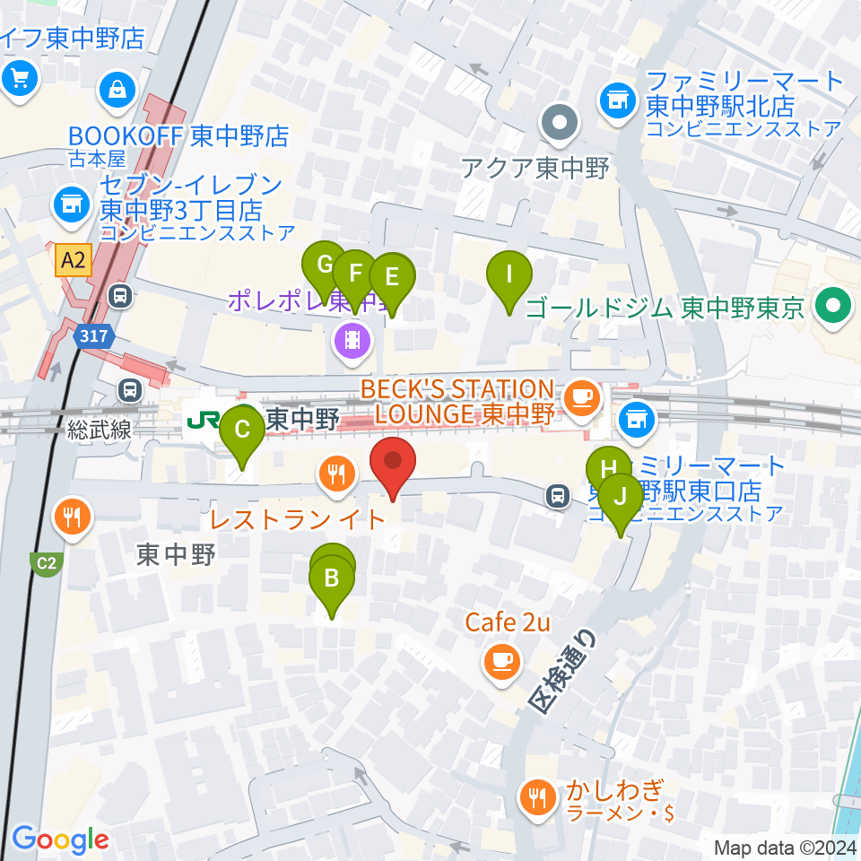 東中野Hello Goodbye周辺の駐車場・コインパーキング一覧地図