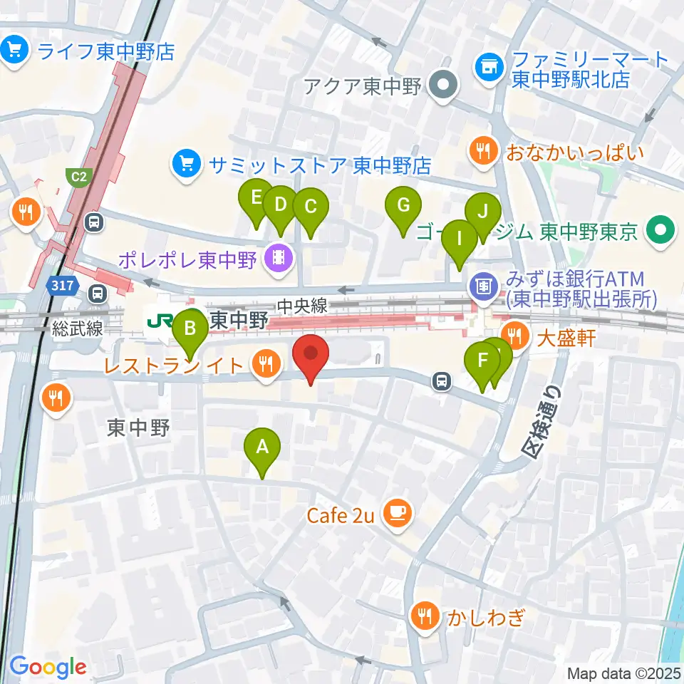 東中野Hello Goodbye周辺の駐車場・コインパーキング一覧地図