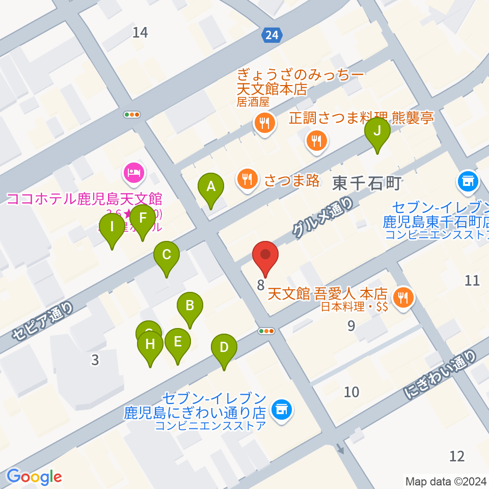 Bar MOJO周辺の駐車場・コインパーキング一覧地図