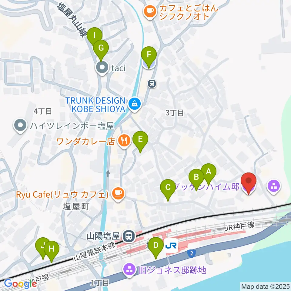 旧グッゲンハイム邸周辺の駐車場・コインパーキング一覧地図