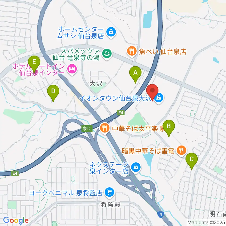 カワイ音楽教室 イオン泉大沢周辺の駐車場・コインパーキング一覧地図