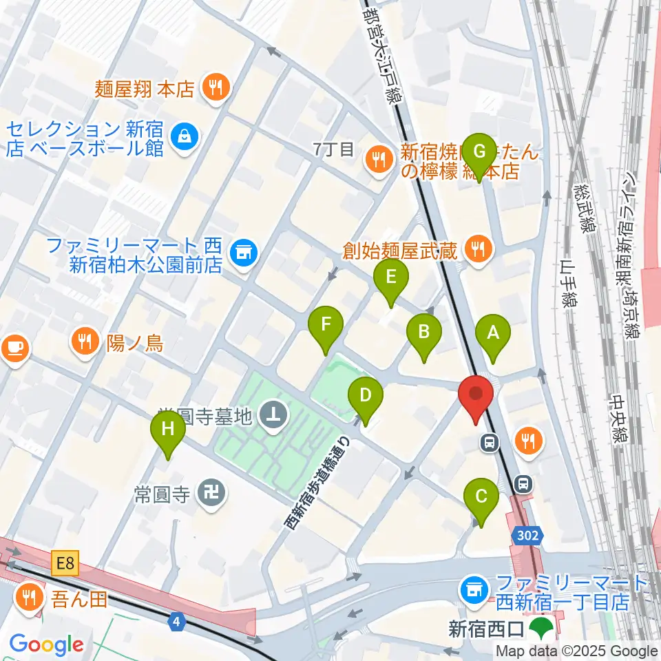 HAL'S JAZZ周辺の駐車場・コインパーキング一覧地図