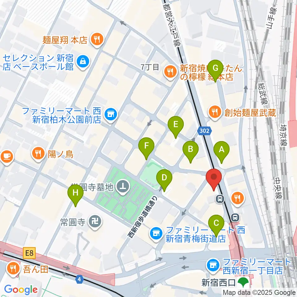 HAL'S JAZZ周辺の駐車場・コインパーキング一覧地図