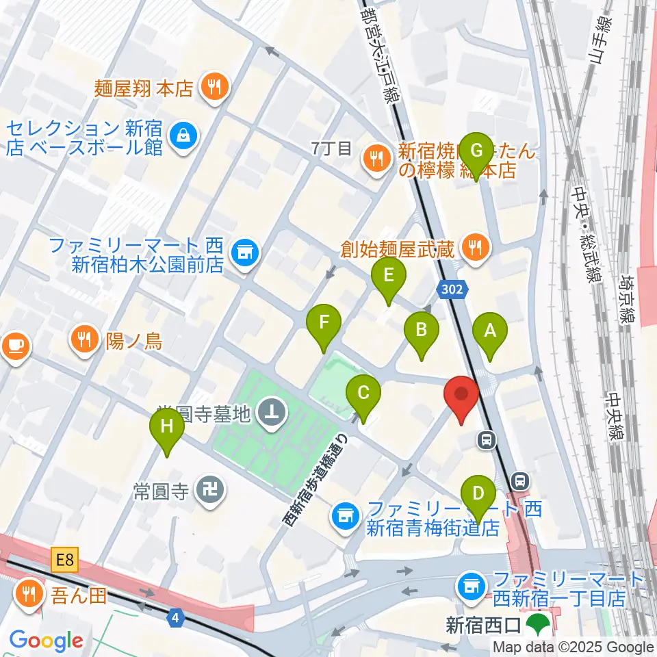ビートコレクターズ周辺の駐車場・コインパーキング一覧地図