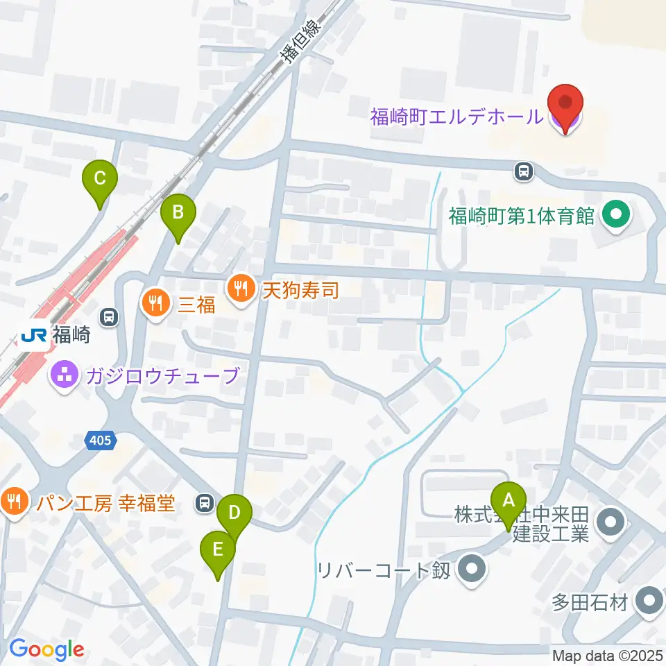福崎町エルデホール周辺の駐車場・コインパーキング一覧地図