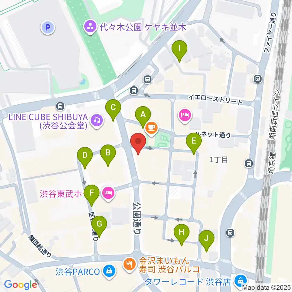 エル・スール・レコーズ周辺の駐車場・コインパーキング一覧地図