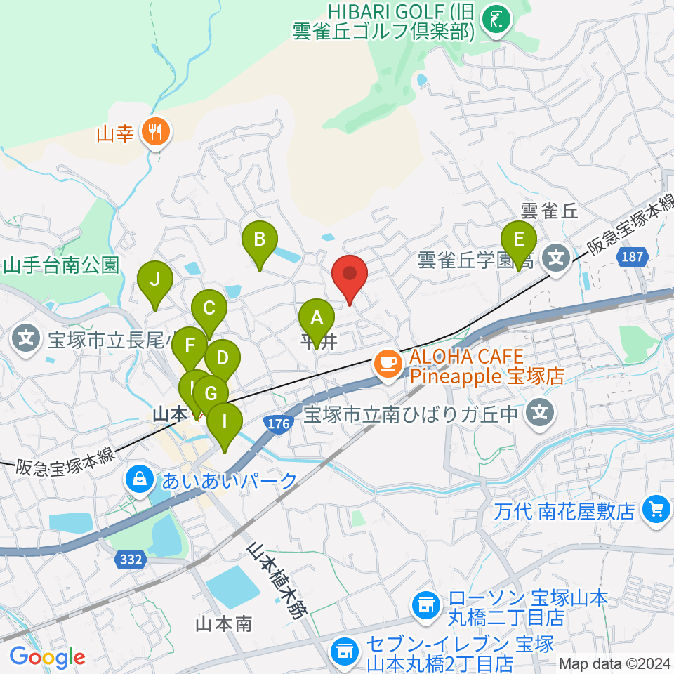 ヴァイオリン教室ゆみこせんせい周辺の駐車場・コインパーキング一覧地図