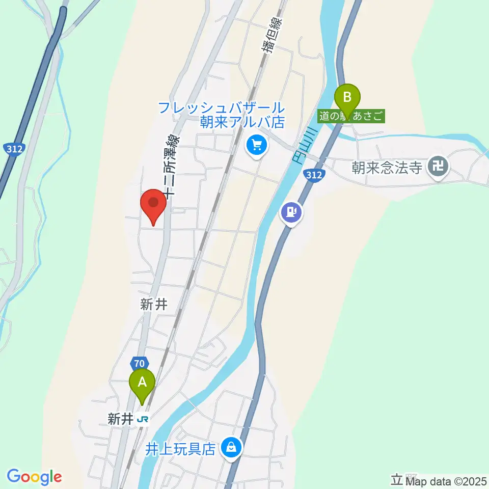 あさご・ささゆりホール周辺の駐車場・コインパーキング一覧地図