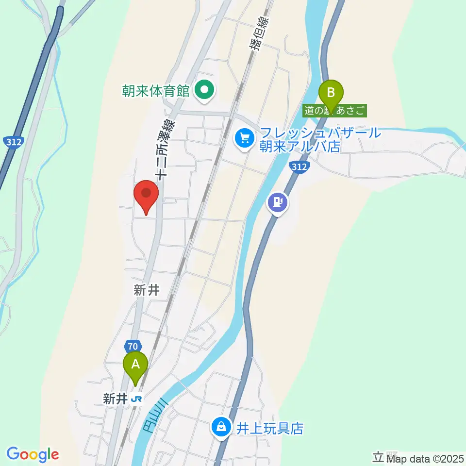あさご・ささゆりホール周辺の駐車場・コインパーキング一覧地図