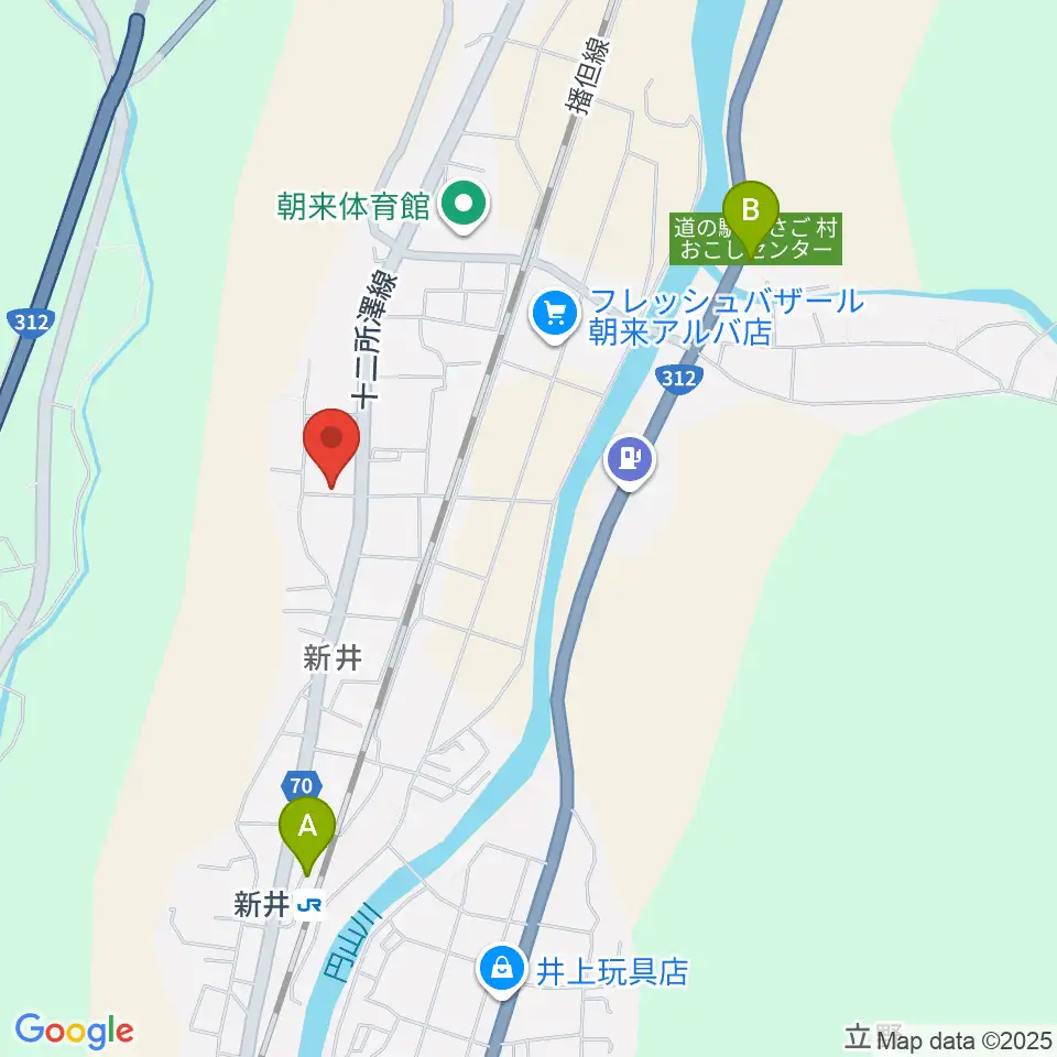 あさご・ささゆりホール周辺の駐車場・コインパーキング一覧地図