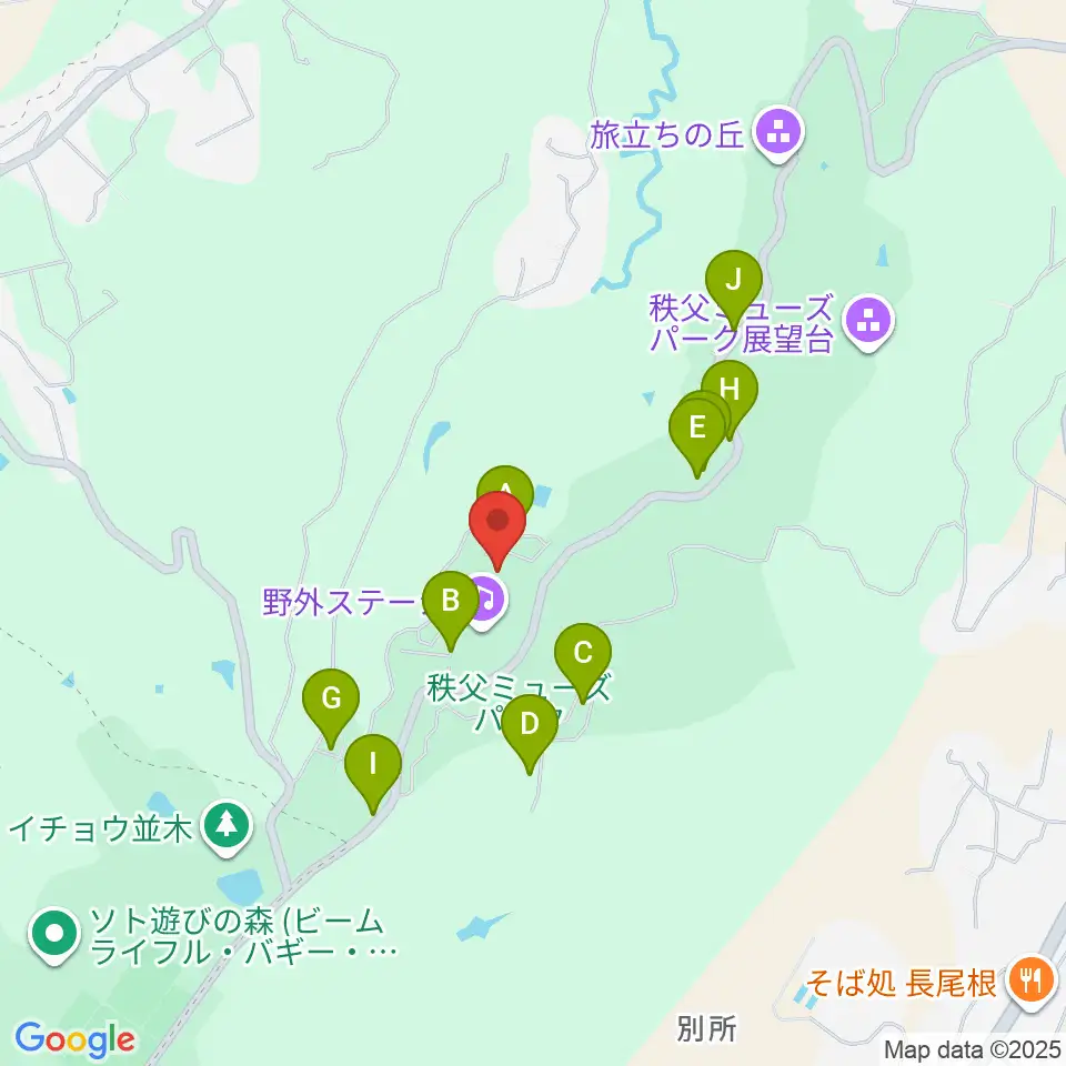 秩父ミューズパーク周辺の駐車場・コインパーキング一覧地図