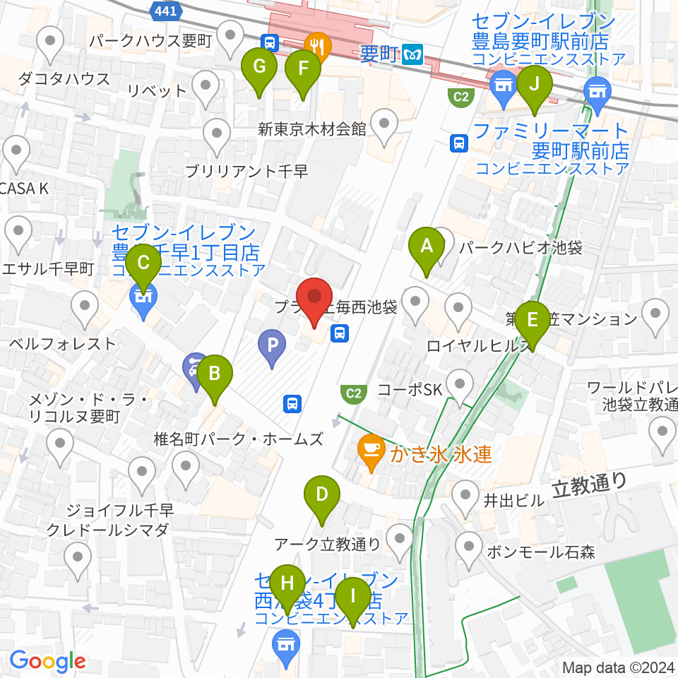 GG学院周辺の駐車場・コインパーキング一覧地図