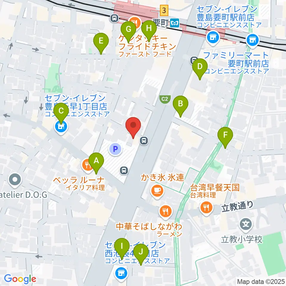 現代ギター社 GG学院周辺の駐車場・コインパーキング一覧地図