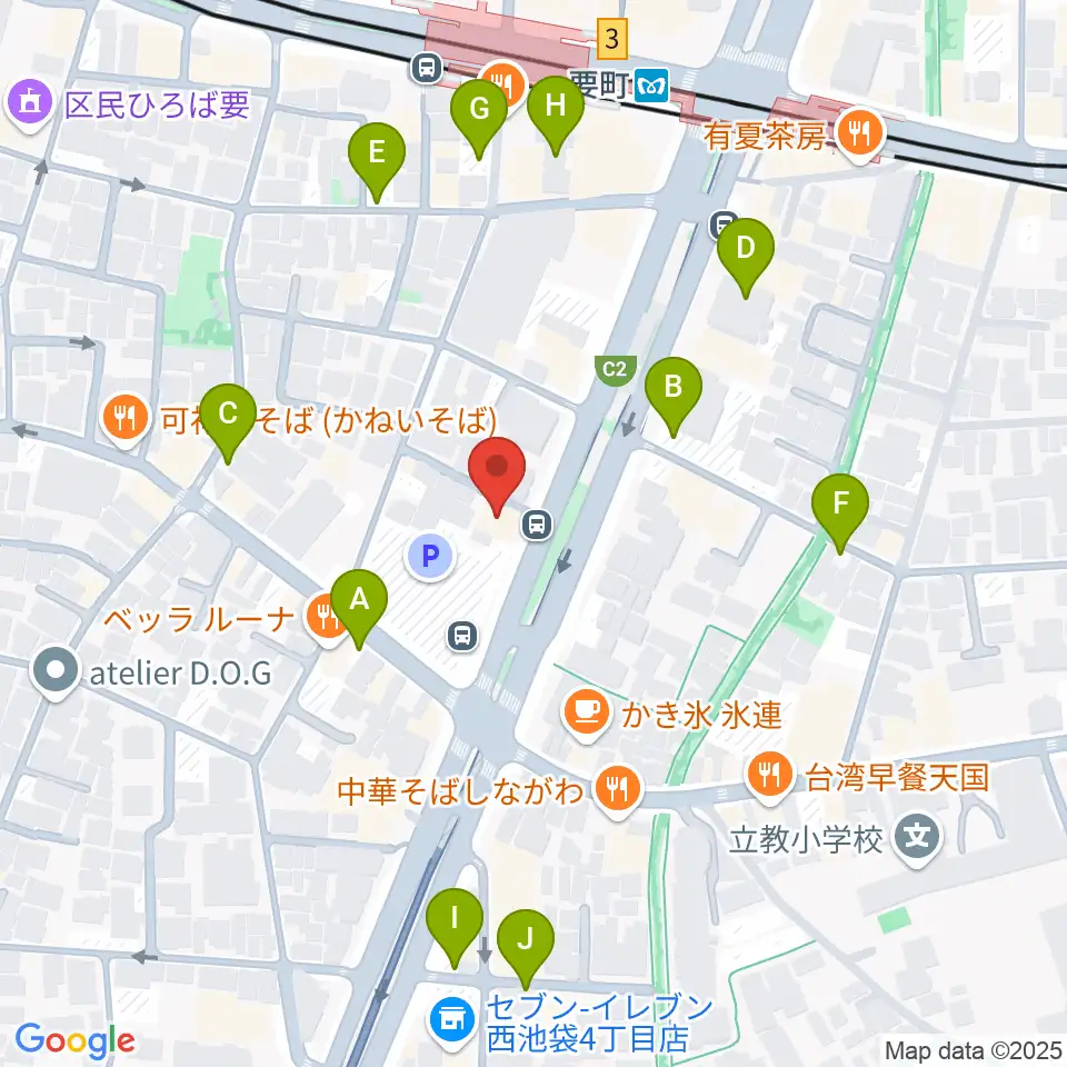 現代ギター社 GG学院周辺の駐車場・コインパーキング一覧地図