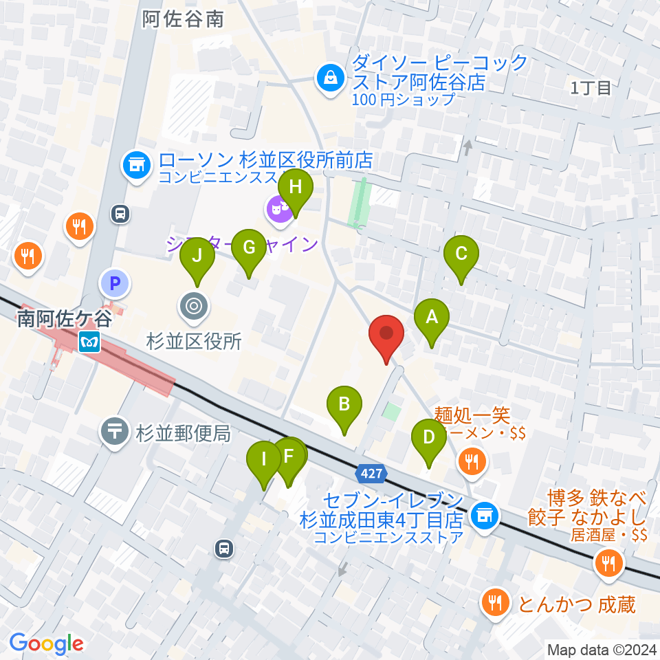 LAST GUITAR（ラストギター）周辺の駐車場・コインパーキング一覧地図