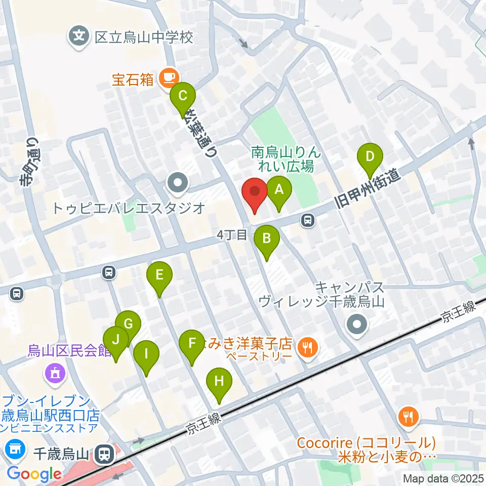クレッシェレ音楽教室 千歳烏山校周辺の駐車場・コインパーキング一覧地図