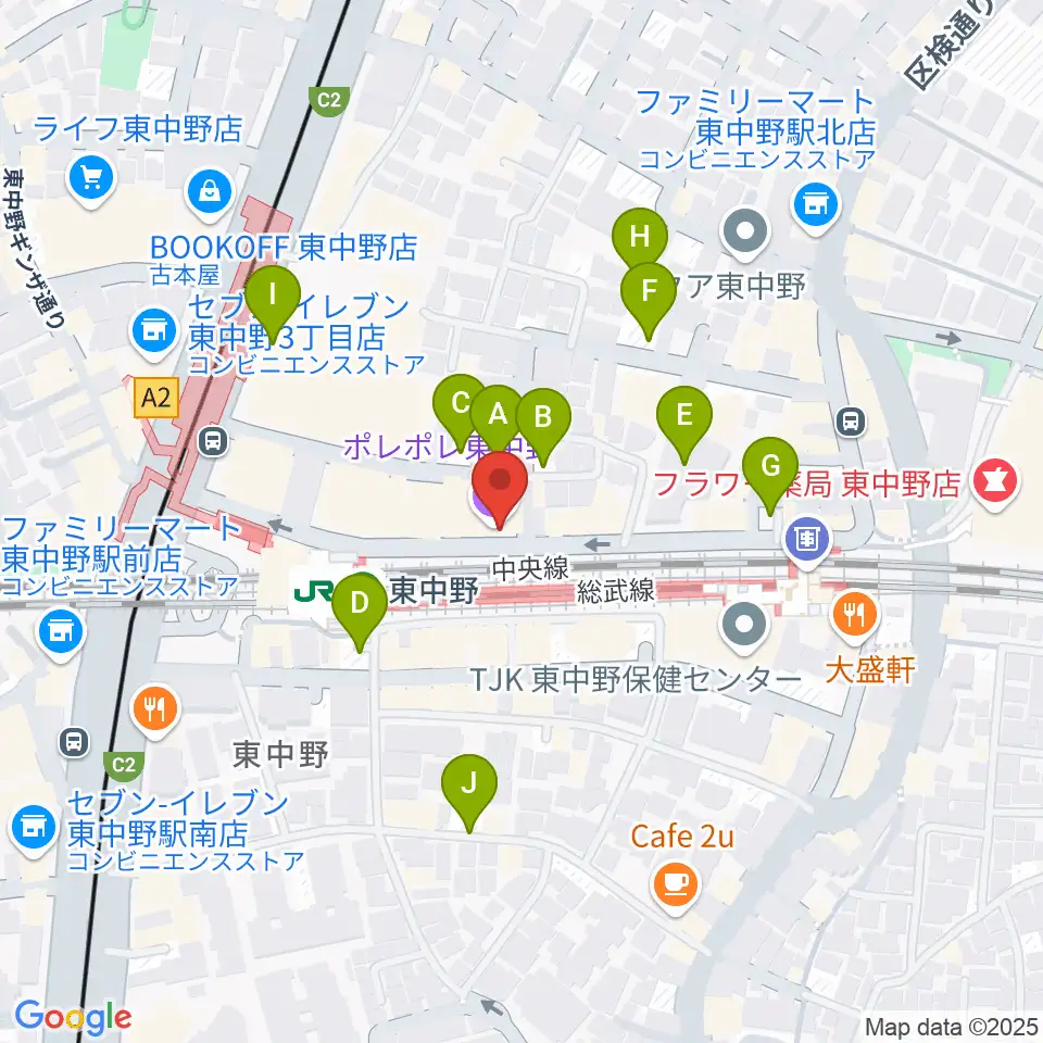 東中野ポレポレ坐周辺の駐車場・コインパーキング一覧地図