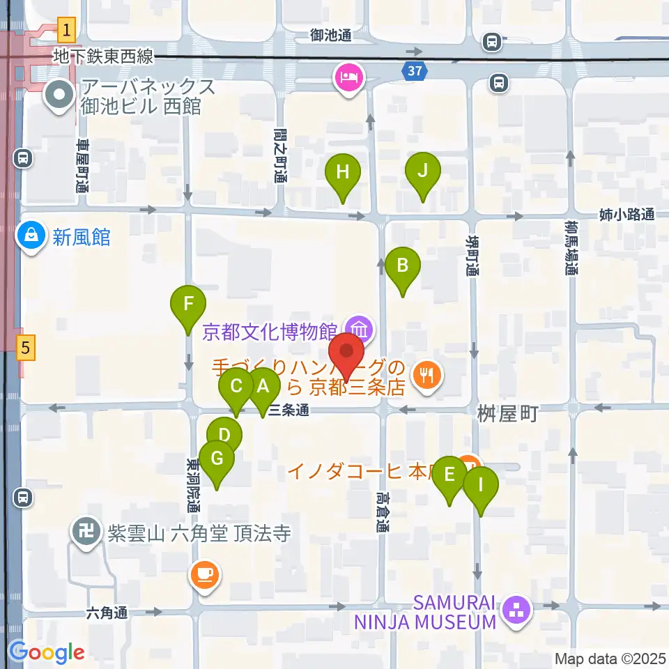京都文化博物館 別館ホール周辺の駐車場・コインパーキング一覧地図