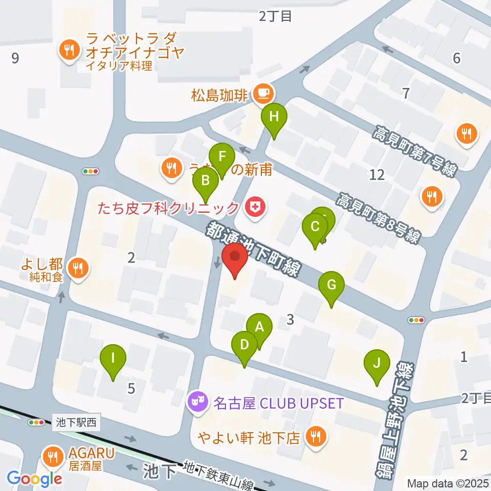 池下ストレガ周辺の駐車場・コインパーキング一覧地図